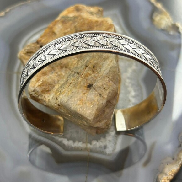 Sterling Silver Flexible & Adjustable Braided Fashion Bracelet For Women #1 main image 6